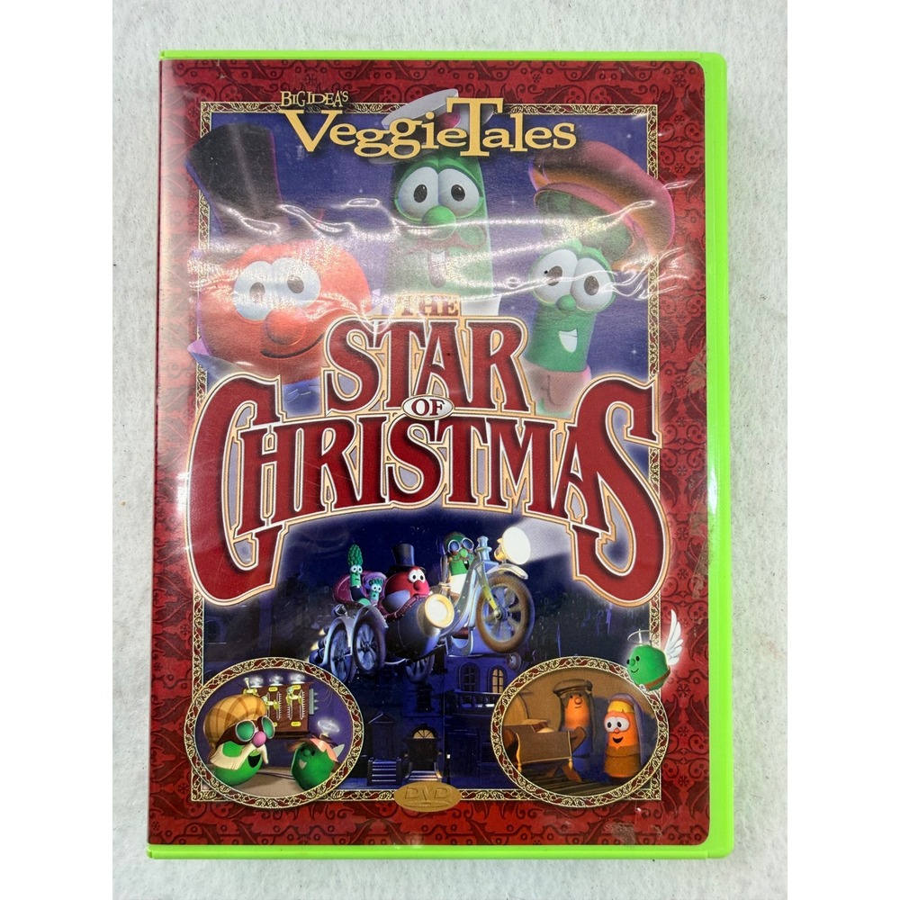 VeggieTales The Star of Christmas DVD 2002 Big Idea Holiday Musical Green Case